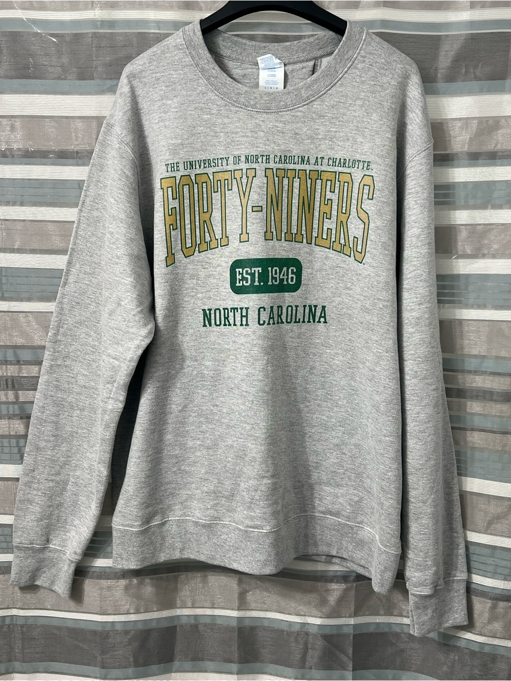 UNC Charlotte "Forty-Niners" North Carolina Gray Crewneck Sweatshirt